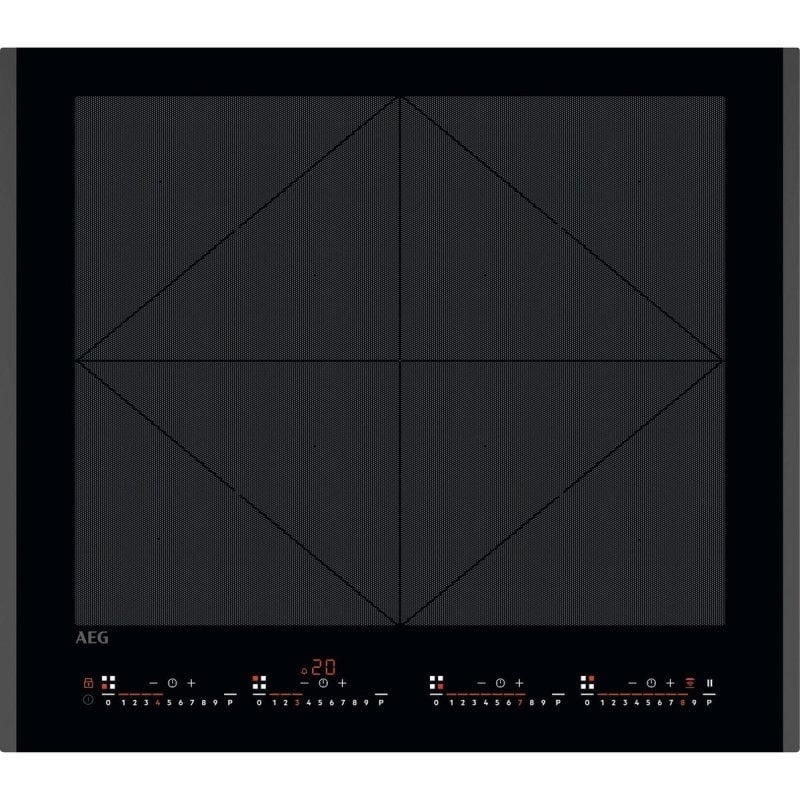 Encimera de Inducción AEG TR64IT00FB, 4 zonas, 59 cm de ancho, acabado negro