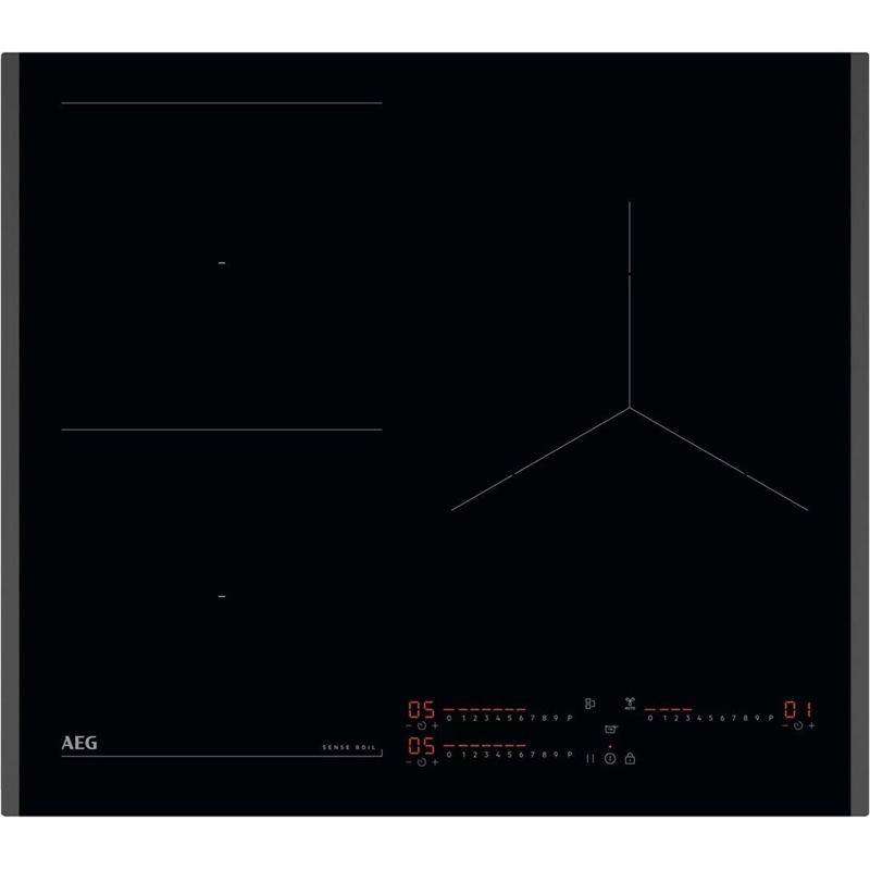 AEG TI63IQ1BFB: placa de indução de 3 zonas com 9 níveis de potência
