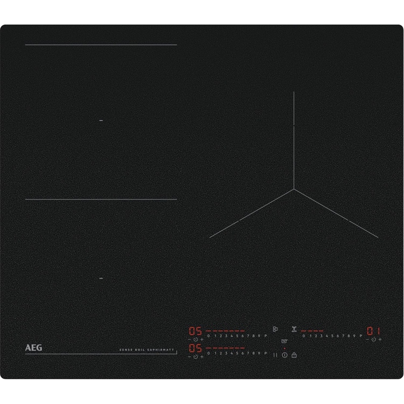 AEG TI63IQ10IZ, encimera de inducción de 3 zonas en vidrio cerámico, 58 cm