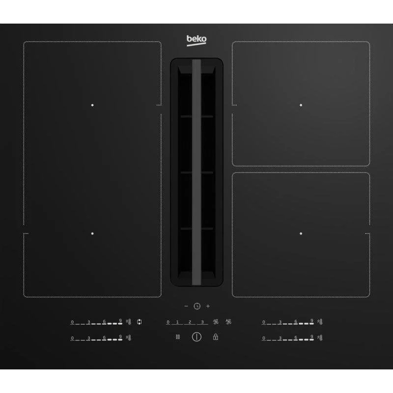Beko HIXI64700UF: encimera de inducción de 4 zonas con 9 niveles, 60 cm