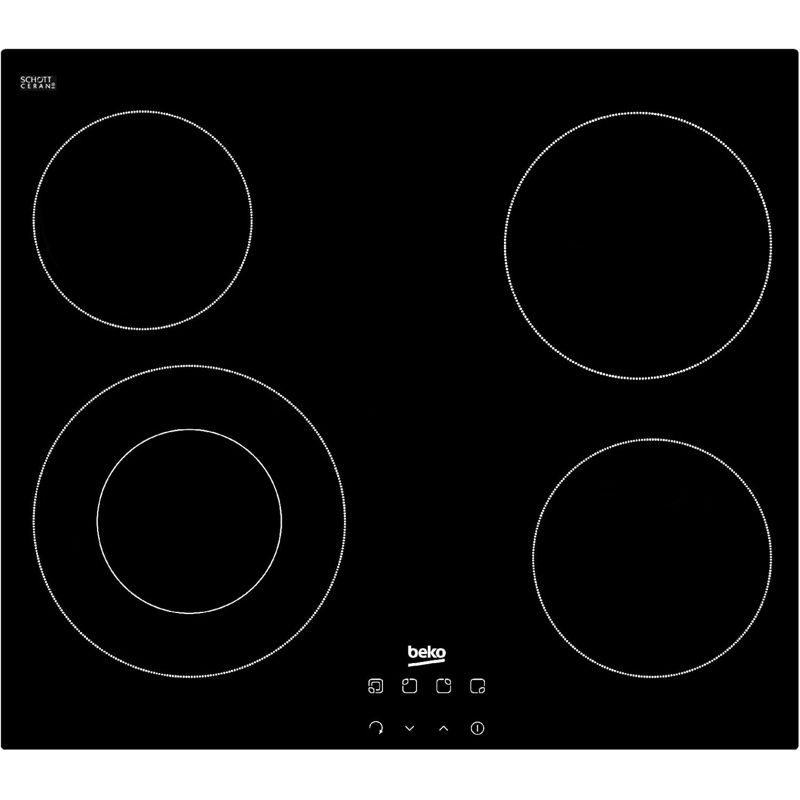 Encimera Vitrocerámica Beko HIC64402E de 60 cm con 4 zonas y 9 niveles