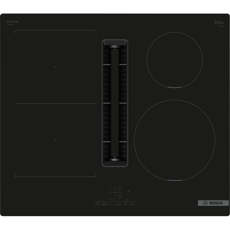 Bosch PVS611B16E: encimera de inducción de 60 cm con extractor integrado y 4 zonas