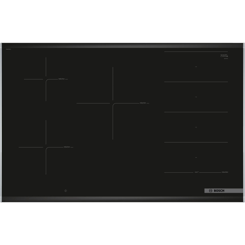 Bosch PXV875DV1E: indução de 80 cm com 5 zonas, Flex zone e DirectSelect Premium