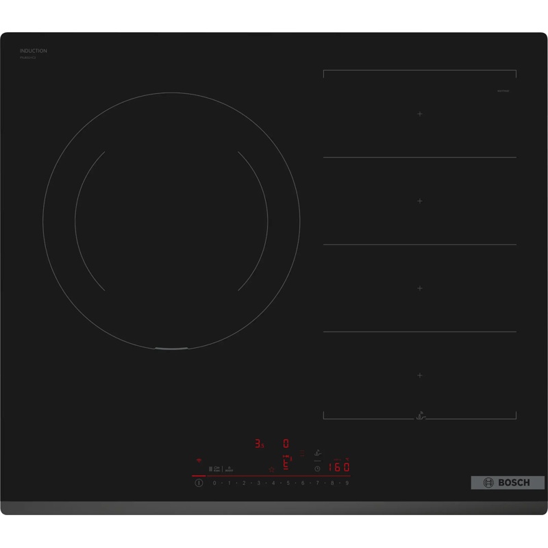 Piastra a induzione Bosch PXJ631HC2E da 60 cm con zona Flex e Home Connect