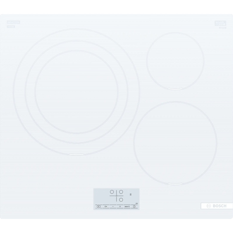 Bosch PID612BB1E, piano di induzione da 3 zone con zona tripla e 17 livelli