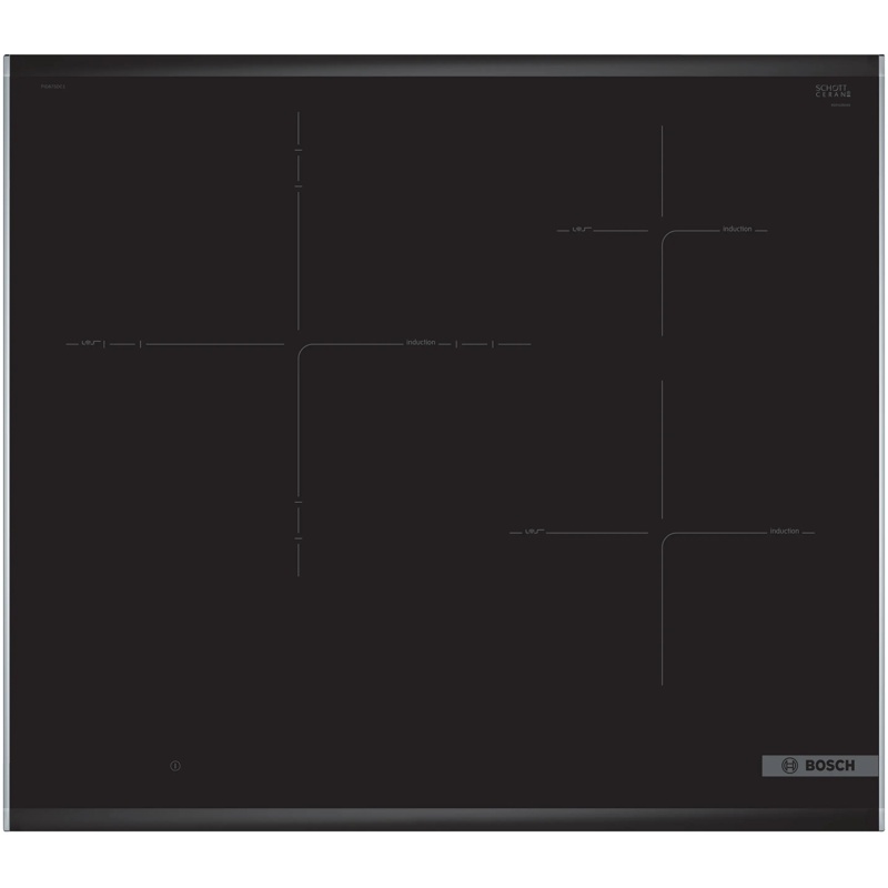 Bosch PID675DC1E induktiokeittolevy, 60,6 cm, 3 aluetta ja 17 tehotasoa