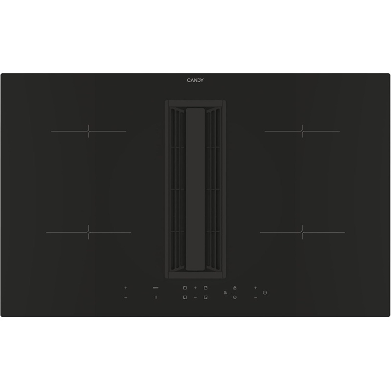Candy CIH8I4CF, encimera de inducción con extractor integrado, 4 zonas y 7000 W
