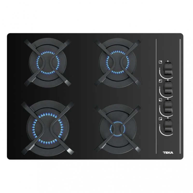 Encimera de gas Teka GBC 64003 KBA con 4 quemadores, 60 cm