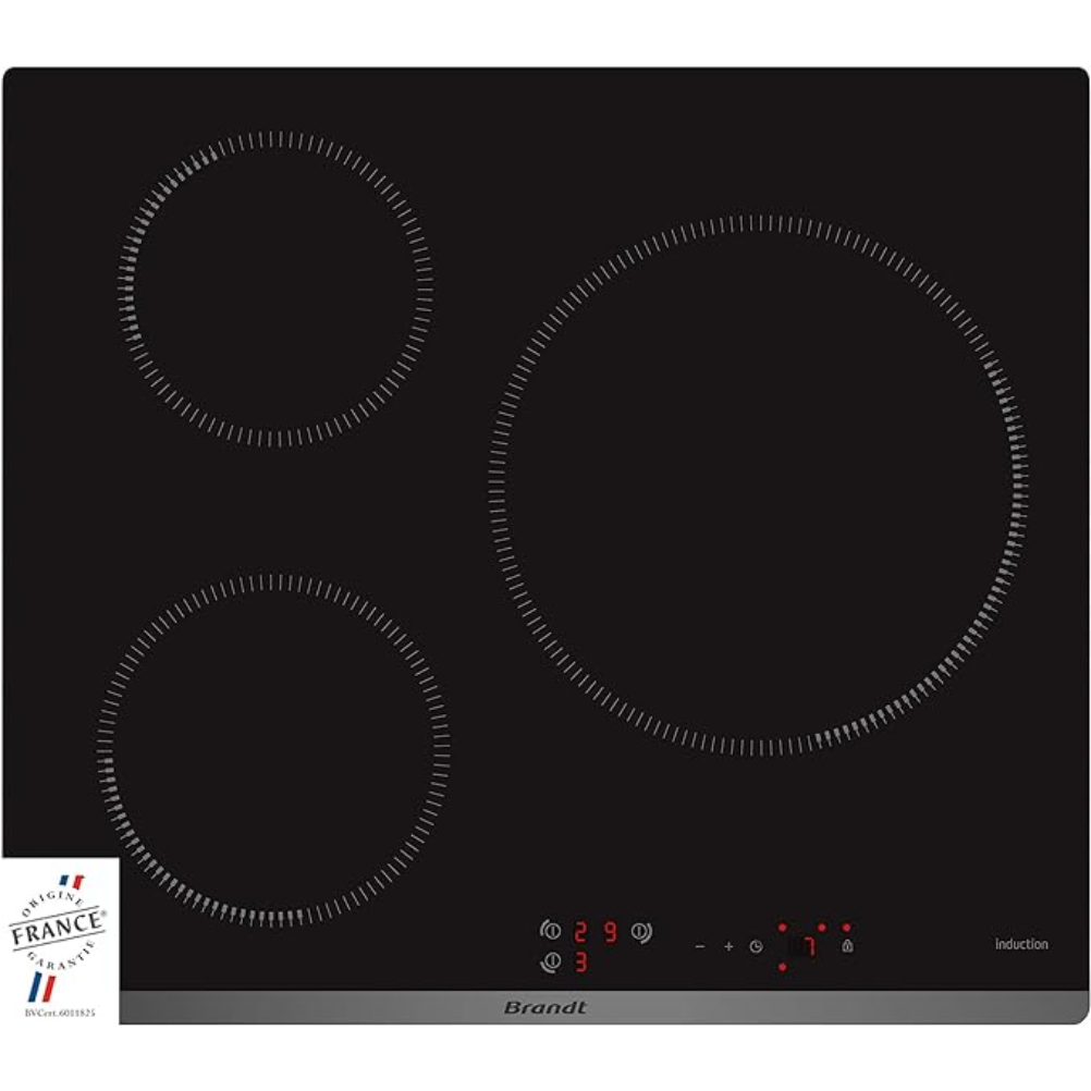 Brandt BPI6413BM: encimera de inducción de 4 zonas con temporizador por foco