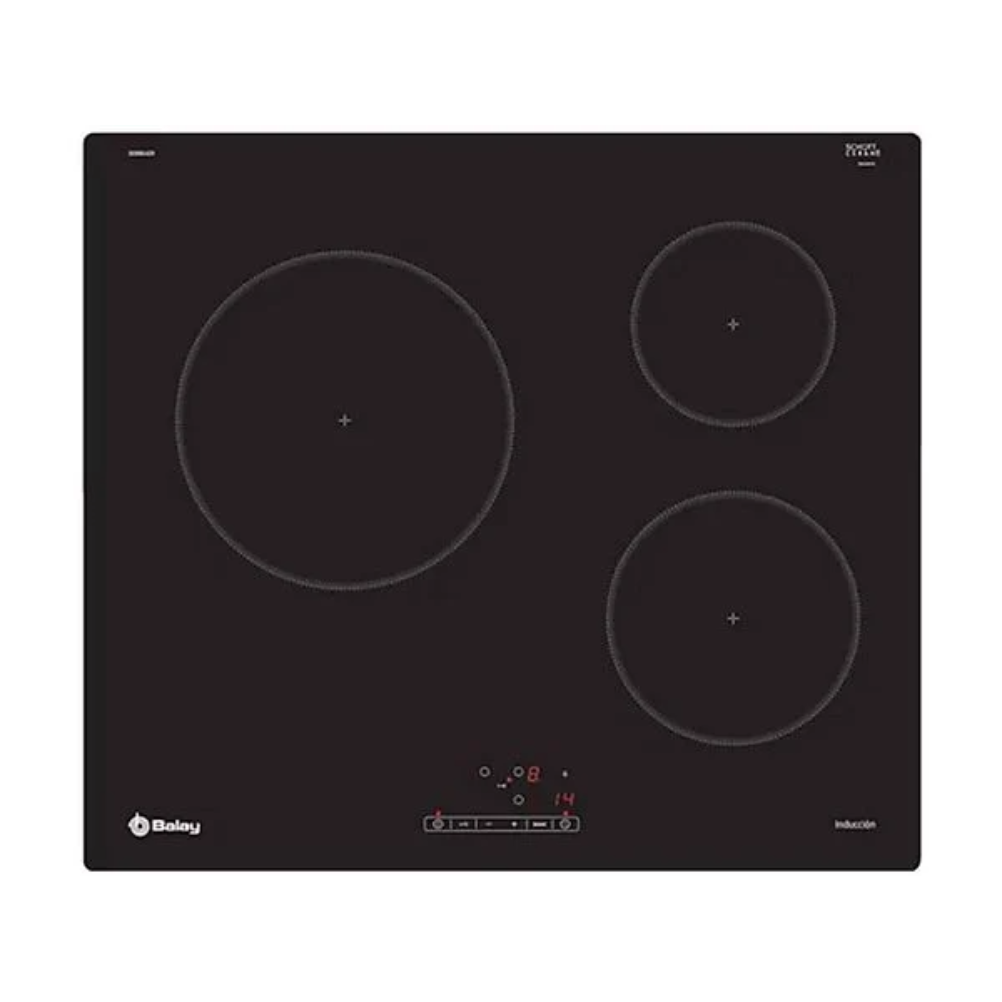 Balay 3EB864EN, encimera de inducción de 60 cm con 3 zonas y 4600 W