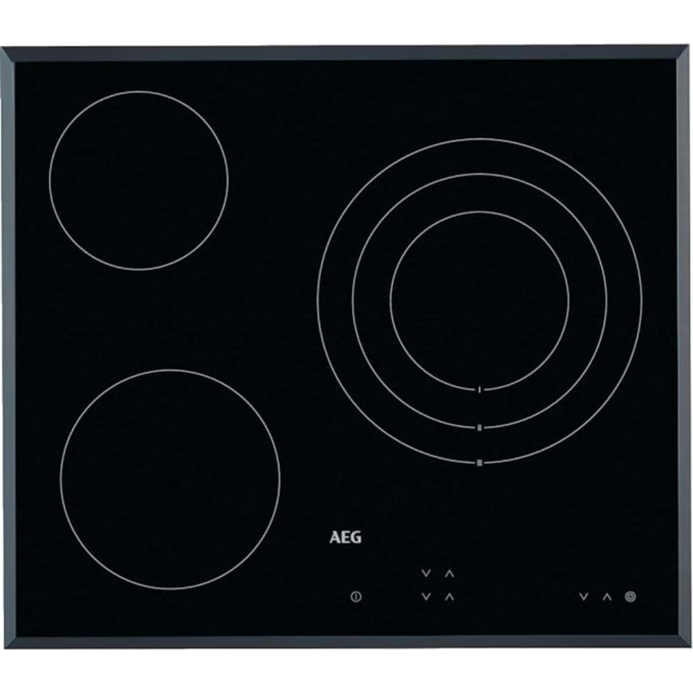AEG HK623020FB, encimera vitrocerámica negra de 60 cm para encastre