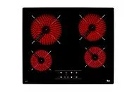TEKA TB6415, encimera vitrocerámica negra de 4 zonas y 60 cm