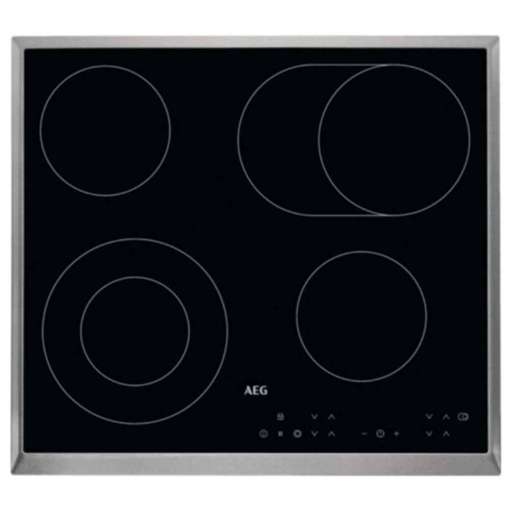 AEG HK634060XB: upotettava neljän keittovyöhykkeen vitrokeraaminen liesi, 7,4 kW