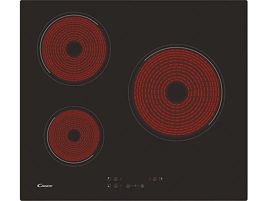 Encimera Vitrocerámica Candy CH63CC/4U2 Timeless con 3 zonas de cocción